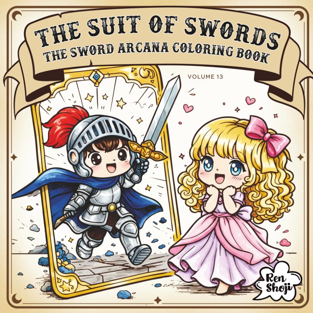 The Suit of Swords: The sword arcana coloring book