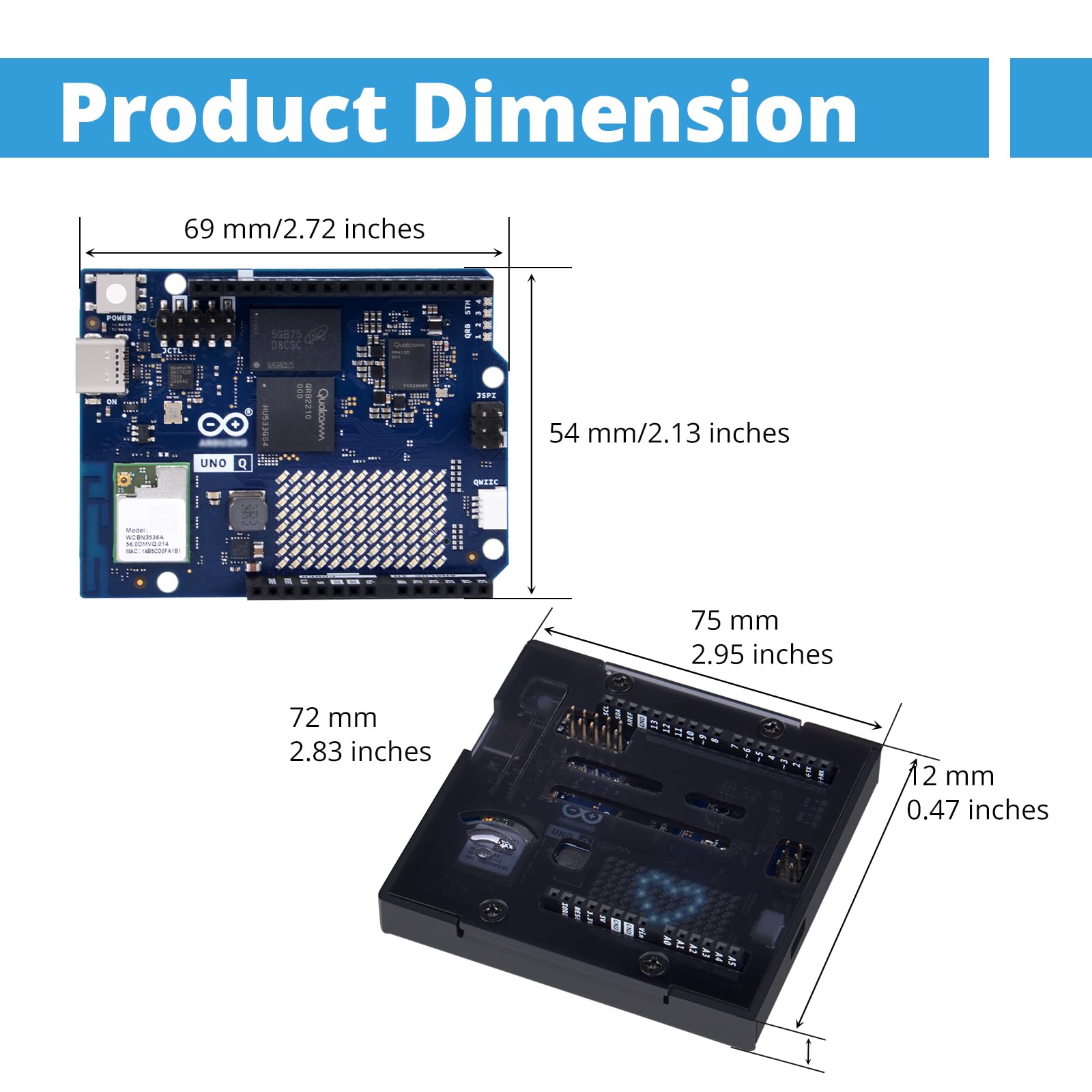 GeeekPi Starter Kit per Arduino UNO Q - Kit di sviluppo KI & Embedded con 2 GB di RAM, 16 GB eMMC, alloggiamento in alluminio, hub USB-C, alimentatore, cavo HDMI, cavo patch Ethernet Cat6 e accessori
