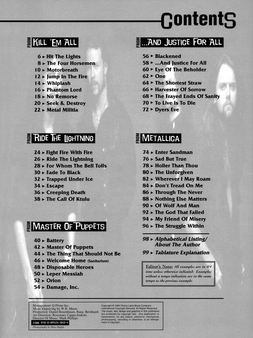 Metallica - Riff by Riff - Guitar