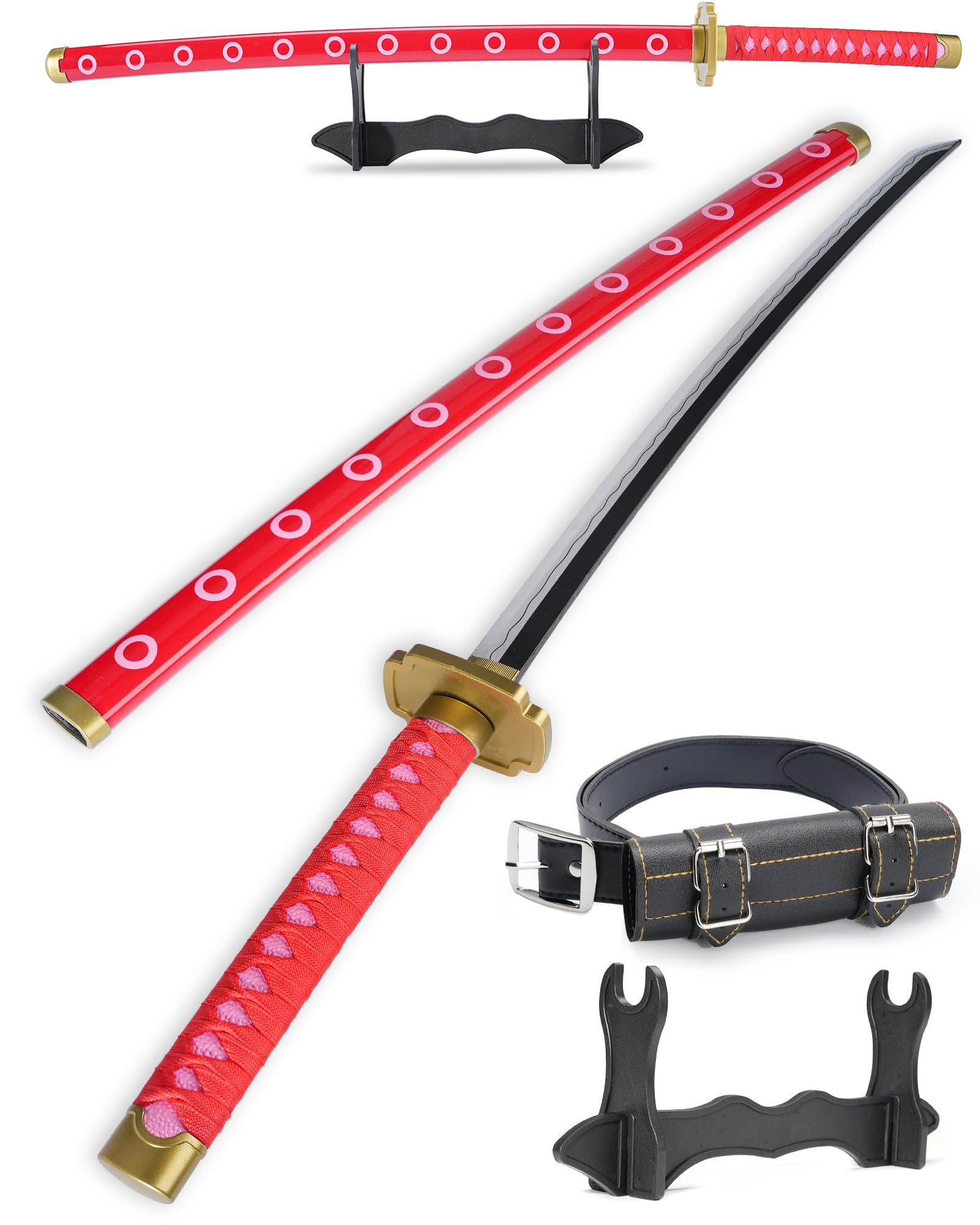 Cold Blade Anime Cosplay Sword - 41 inches Anime Soft Katana Replica with Belt and Stand - Kozuki Toki Sword with Authentic Design