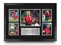 HWC Trading Cristiano Ronaldo Portugal 16 x 12 inch (A3) Printed Gifts Signed Autograph Picture for Football Fans and Supporters - 16