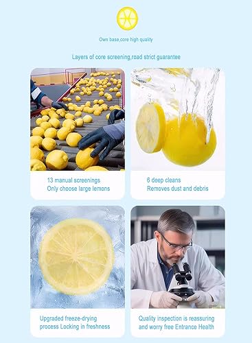 Miniatura 3 de Limón liofilizado, té de frutas, limón liofilizado, muy adecuado para preparar té, hornear y decoración, bebidas, cócteles, guarniciones, con un