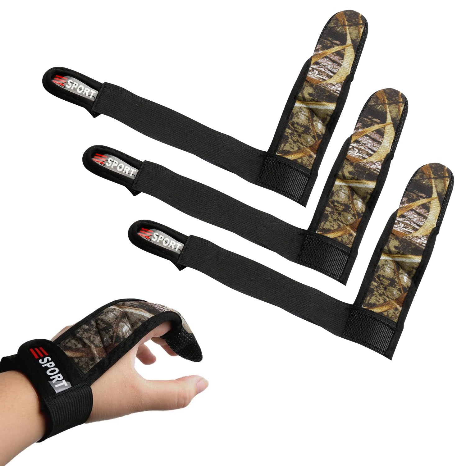 Gaomumu 4PCS Single Finger Fishing Glove, Heavy Duty Anti-Slip Finger Protector for Surf Casting Braided Lines, Adjustable Ambidextrous Design for Sea Fishing & Angling