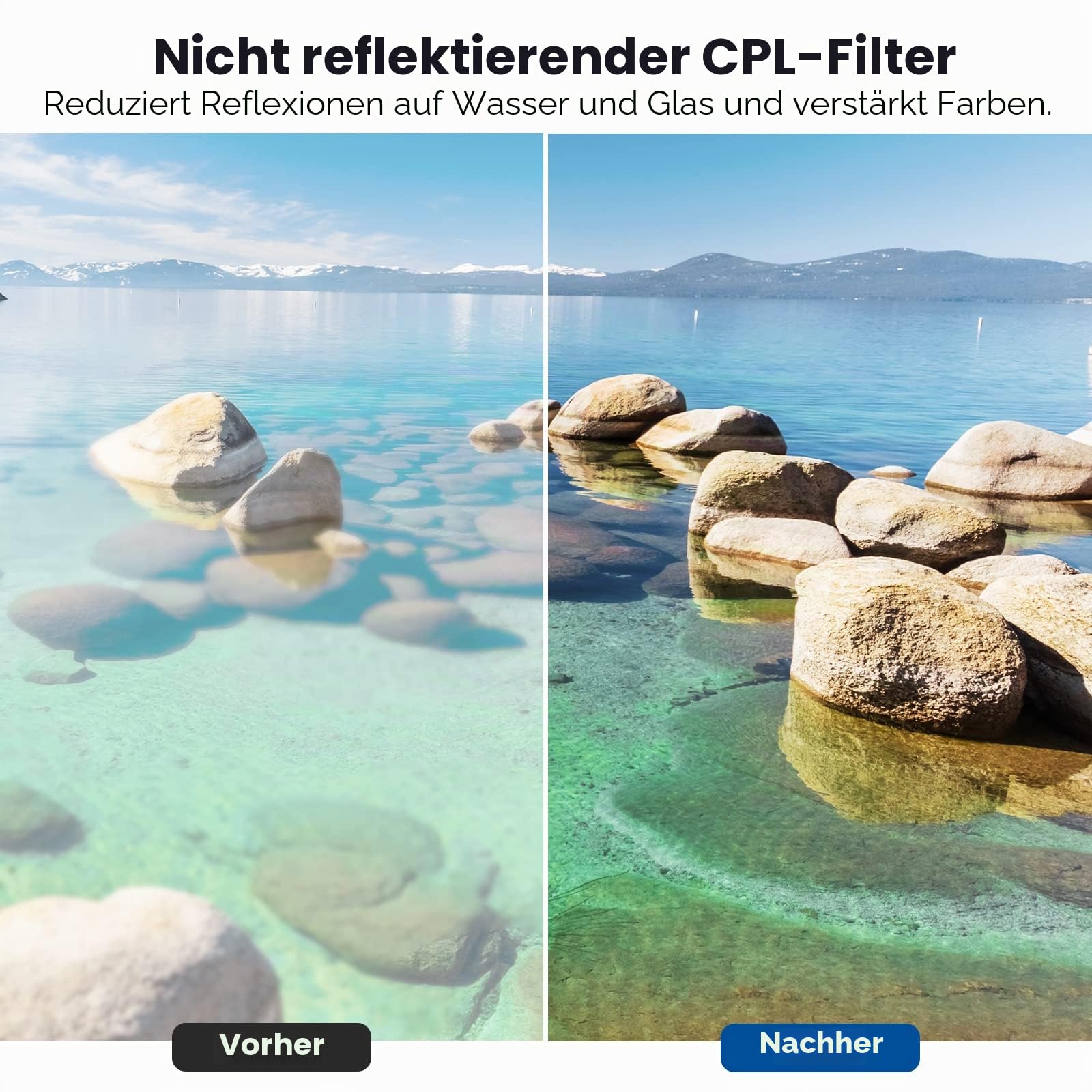 NEEWER 58mm ND Filter Kit und Objektivzubehör, ND2 ND4 ND8 UV FLD CPL(Circular Polarizing) Filter Set mit Objektivdeckel/Tulpenförmige Gegenlichtblende