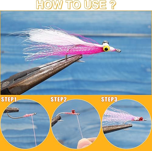 Miniatura 2 de BBTO Juego de 30 ataduras de moscas, materiales de atado de moscas, 30 colores, materiales de fabricación de moscas con destello de cristal, kit de