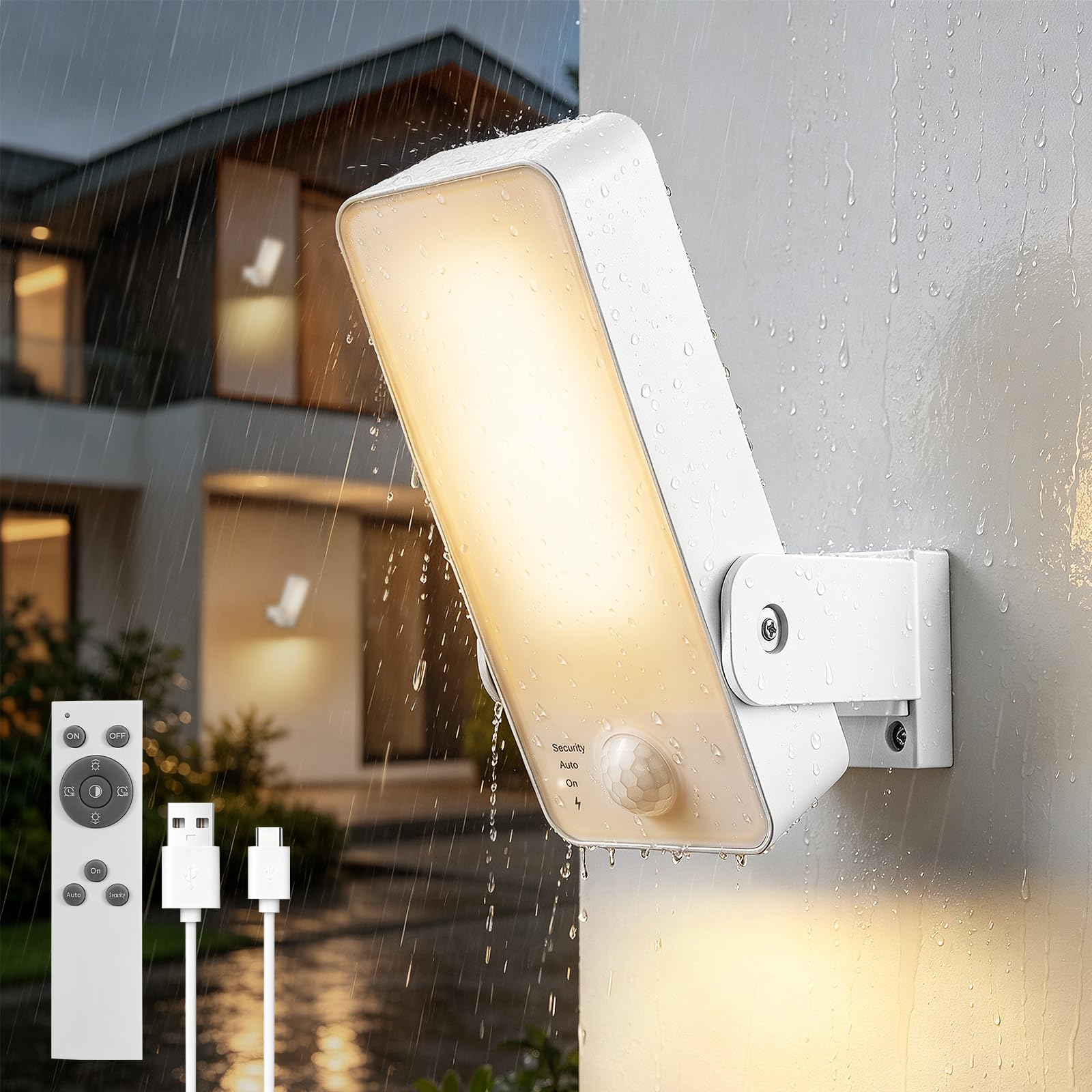 Ricaricabile Applique da Esterno con Sensore IP65 für Esterno