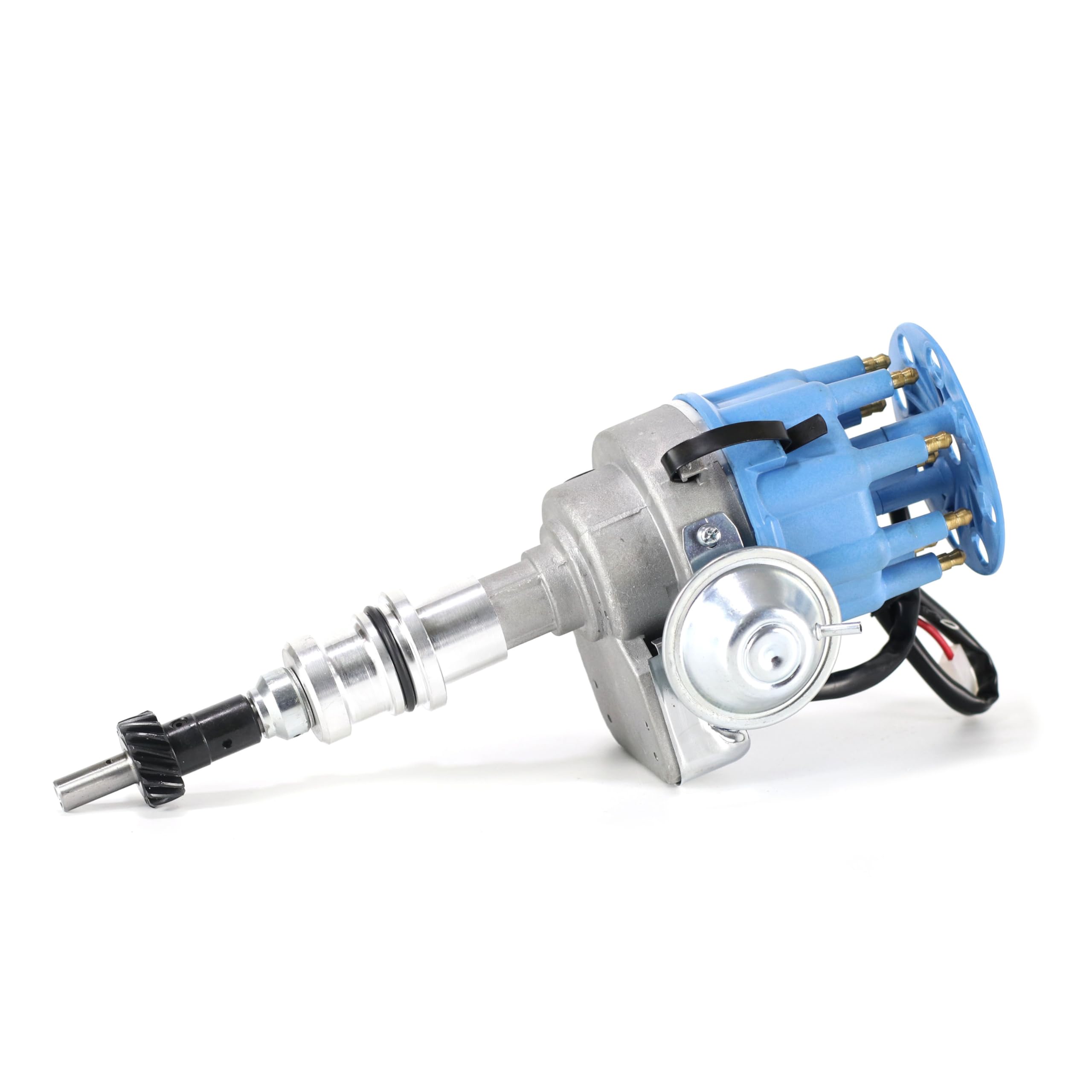 Distribuidor de encendido color azul. Compatible con Ford V8 bloque pequeño tapa pequeña (221-260-289-302) Tapa de distribuidor eléctrico