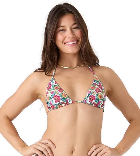 Roxy Women's Mini Tiki Triangle Bikini Top – Removable Pads, UPF 50+, Quick-Dry 