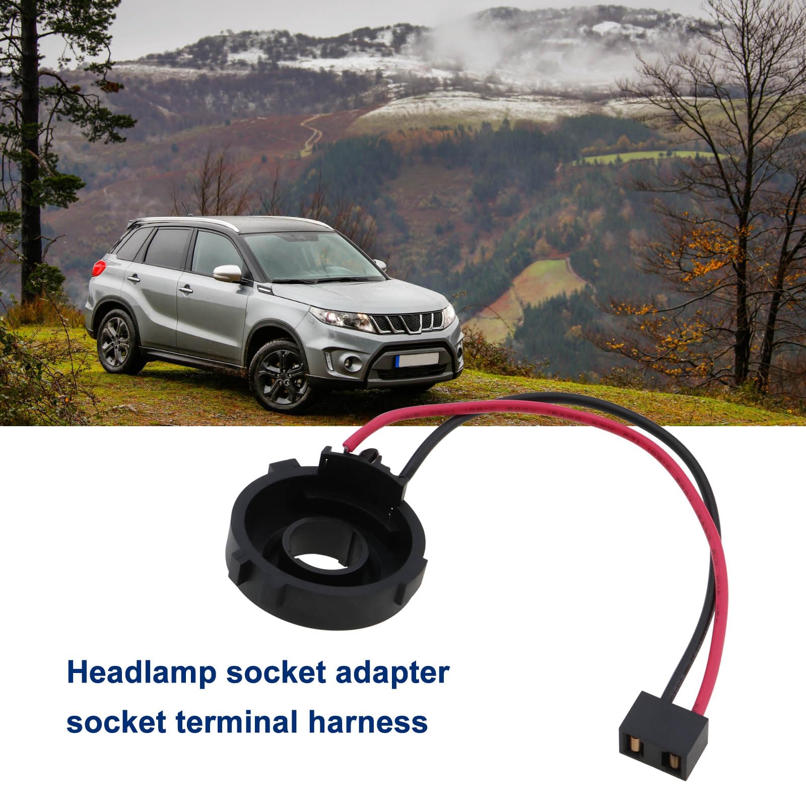Micro Traders 2pcs H7 LED Headlight Bracket Headlight Adapter Socket Socket with a Wire Length of 15cm Terminal Compatible with Philips Ultinon Pro6000