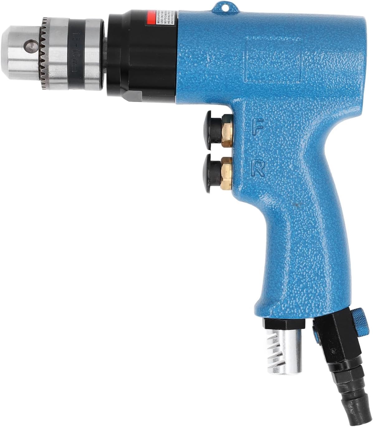 2600 RPM 3/8" Reversible Pneumatic Air Drill, Adjustable Speed, Muffler Exhaust, for Metal, Wood, Plastic Drilling