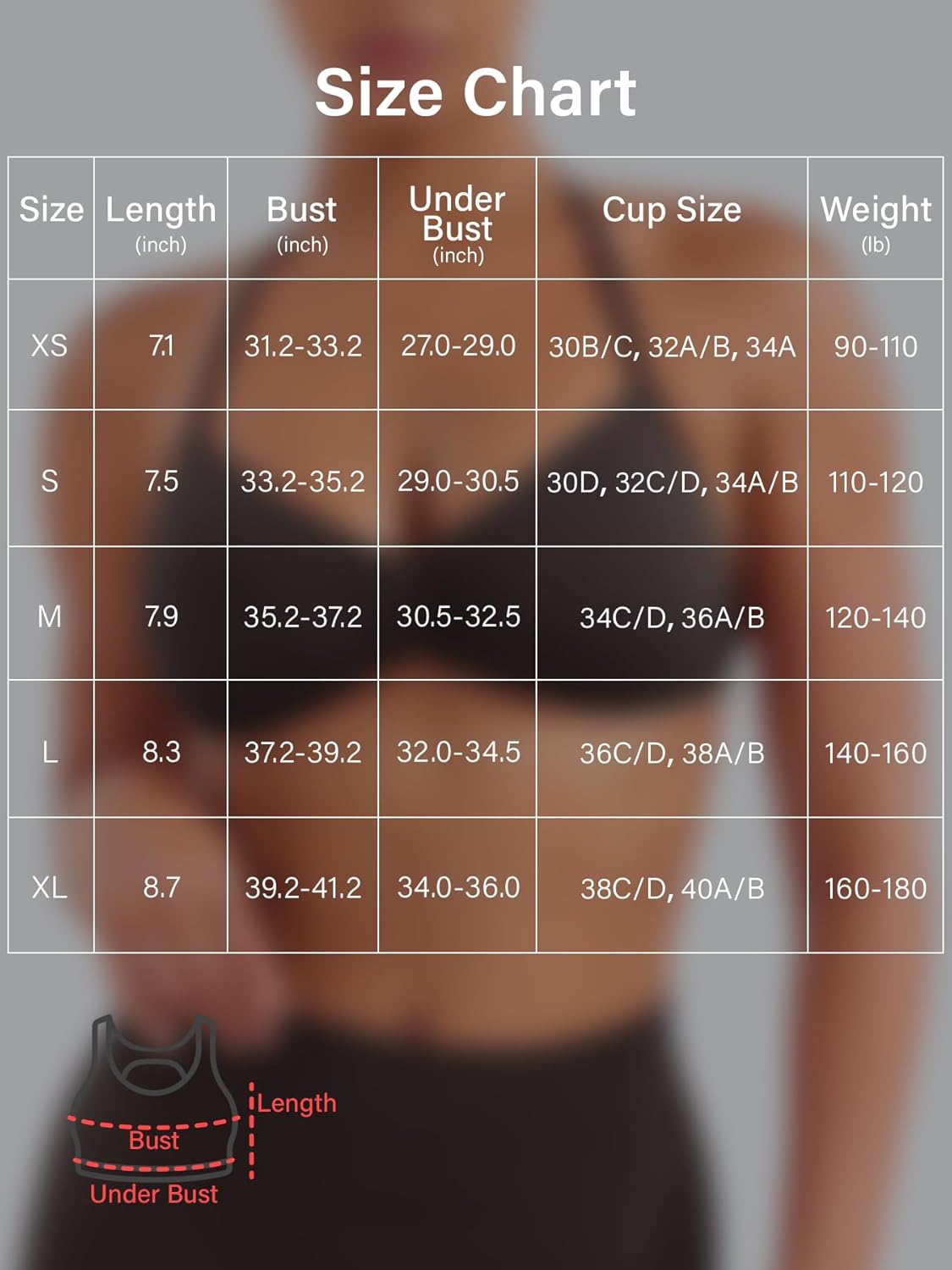 VOYJOY Impact Strappy Sports Bra Adjustable Padded Workout Gym Yoga Bra Crop Top for Women - Image 6