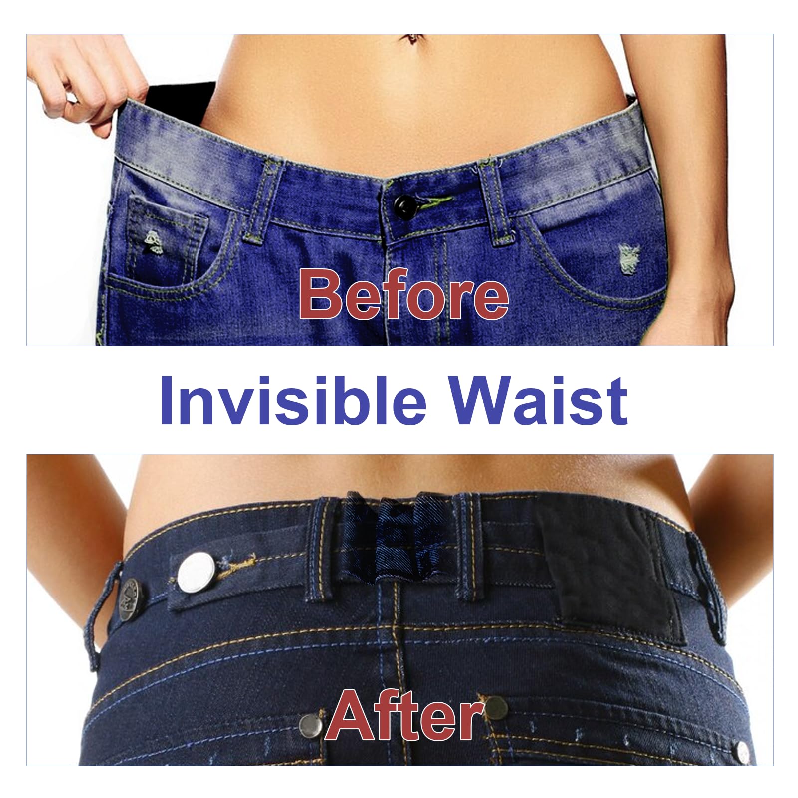 TIESOME 6 Pack Adjustable Elastic Waist Tensioners With 12 Needle...