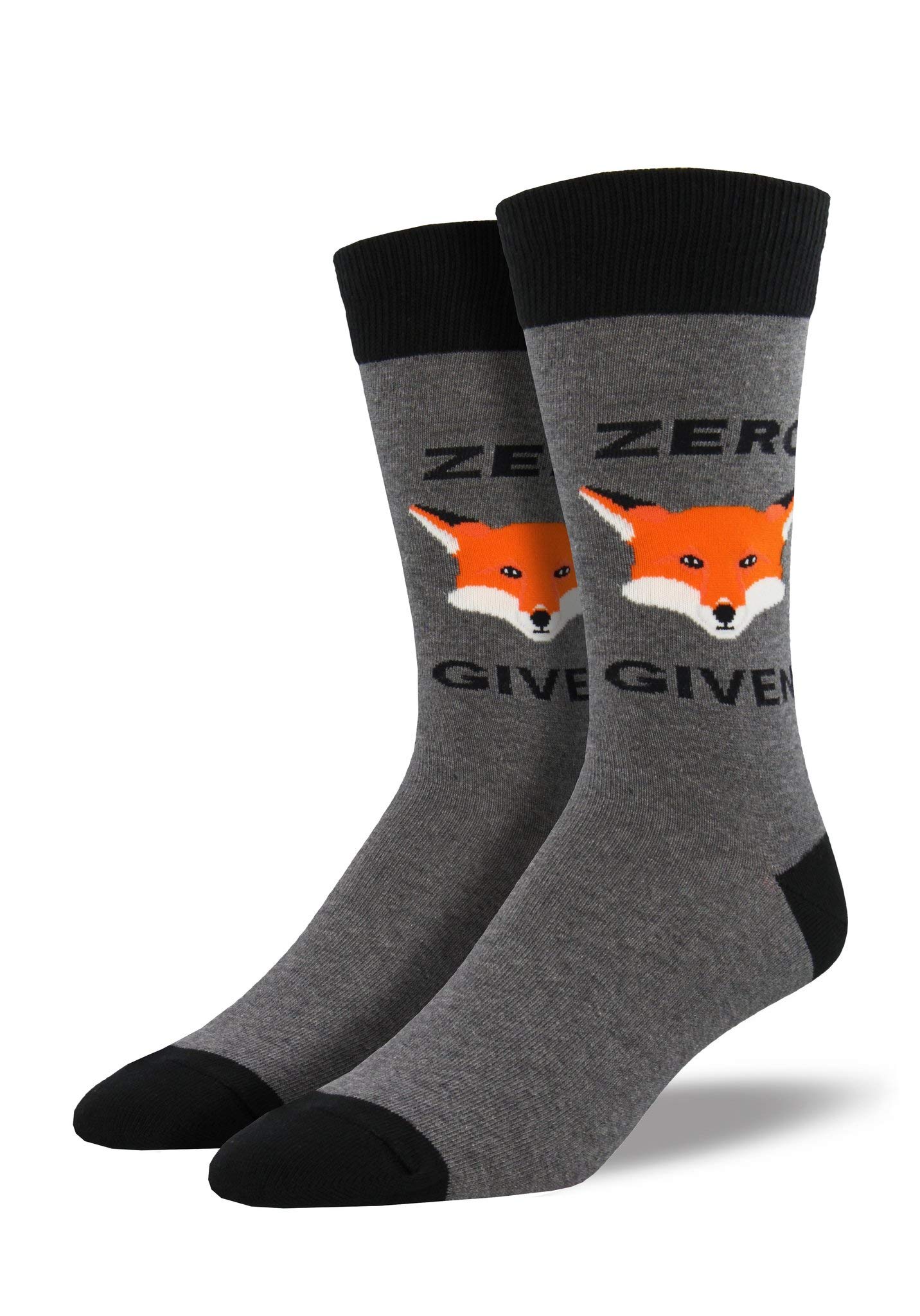 LilyRosa® Grey Zero Fox Given Socks Gift Socksmith Pair Novelty Mens Boys Gents