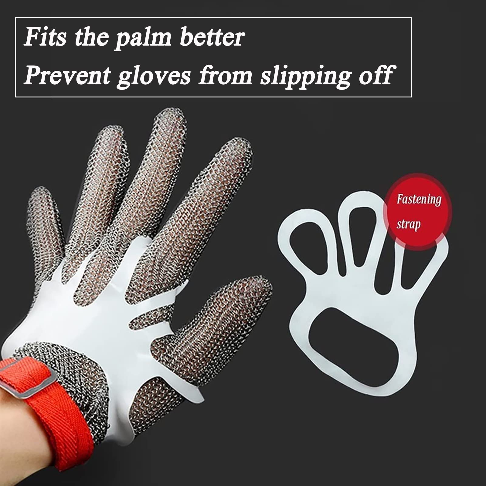 Guantes Resistentes a Cortes Guantes De Alambre De Acero Guantes Antideslizantes, Maniobras De Protección De La Protección contra El Trabajo De La Ostra, For Las Manos A La Izquierda Y La Derecha