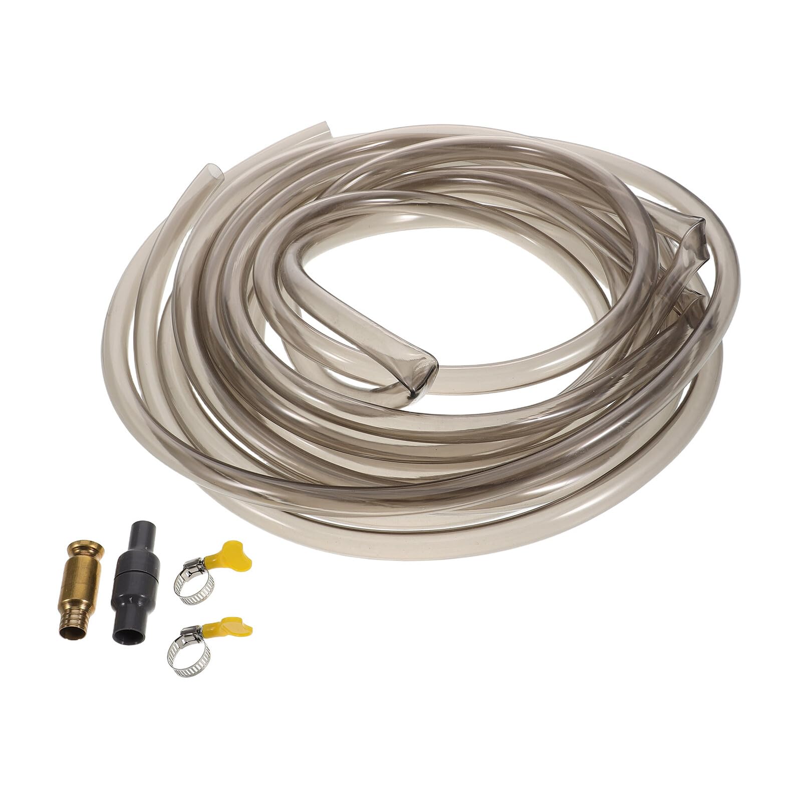 Hemobllo Aspirateur à Siphon en PVC 4/4 avec Tuyau de 5 M et Collier de Serrage – Kit de Nettoyage pour Aquarium Siphon à Gravier pour Changement D’Eau et Entretien D’Aquariums D’Eau