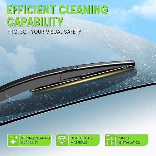 Miniatura 3 de PARRATI Limpiaparabrisas trasero prémium de 12 pulgadas para todas las estaciones para Hyundai Santa Fe Elantra GT 2019+, limpiaparabrisas trasero