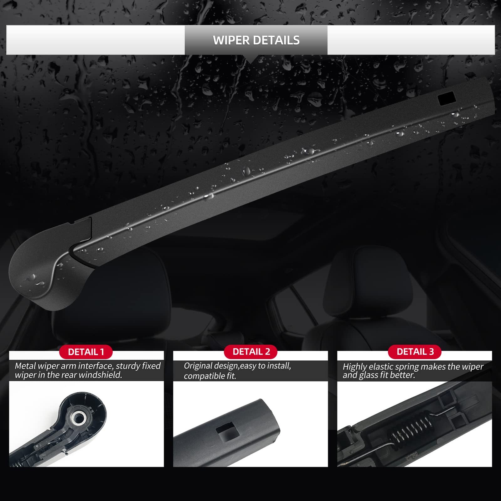 Ensemble De Balais D'essuie-Glace Avant Arrière 26 "21" 14" Pour VW Pour Tiguan MK2 2017 2018 2019 2020