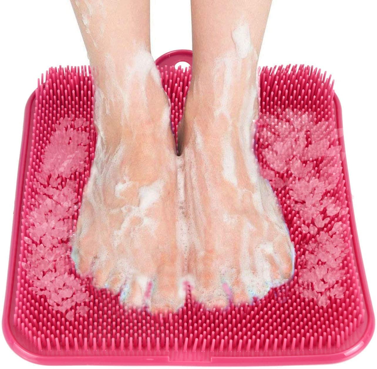 Ecoodisk A Shower Foot Scrubber Cleaner Massager Exfoliating Feet Massager Sp Larger Shower Foot Scrubber Mats Foot Cleaner Massager Mat With Non-Slip Suction Cups,