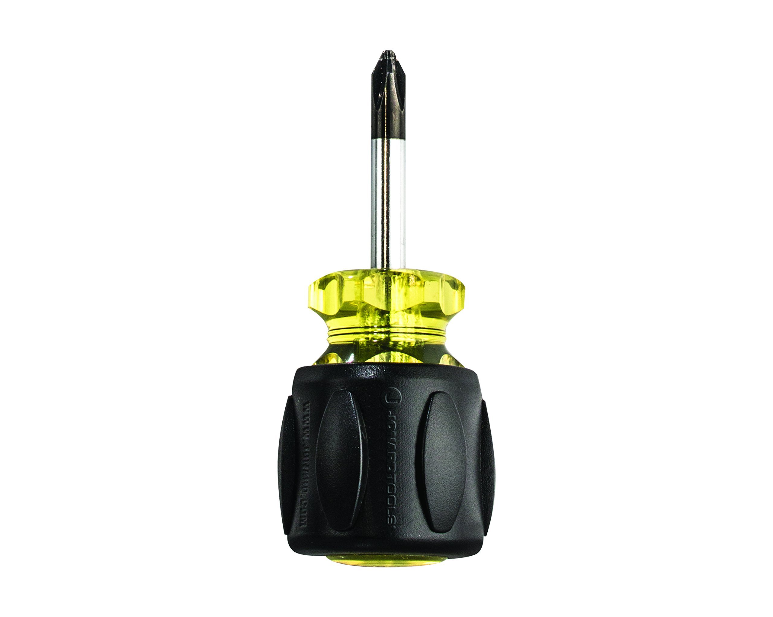 Jonard Tools SDSP-2 Stubby Screwdriver, #2 Phillips Tip with Comfort Grip, 3 1/2