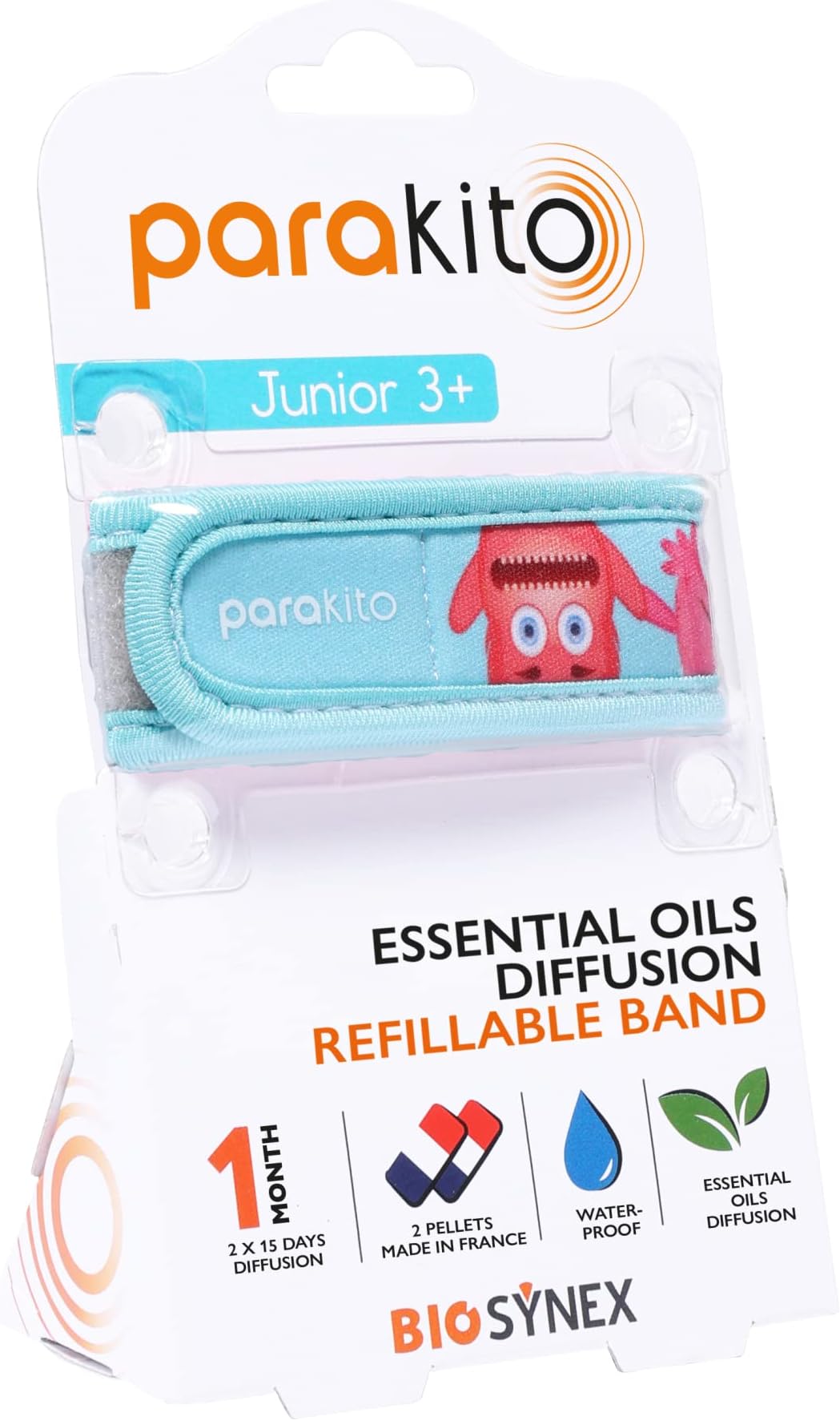 PARA'KITO Essential Oil Diffusion Mosquito Wristband | Kids (Monster)