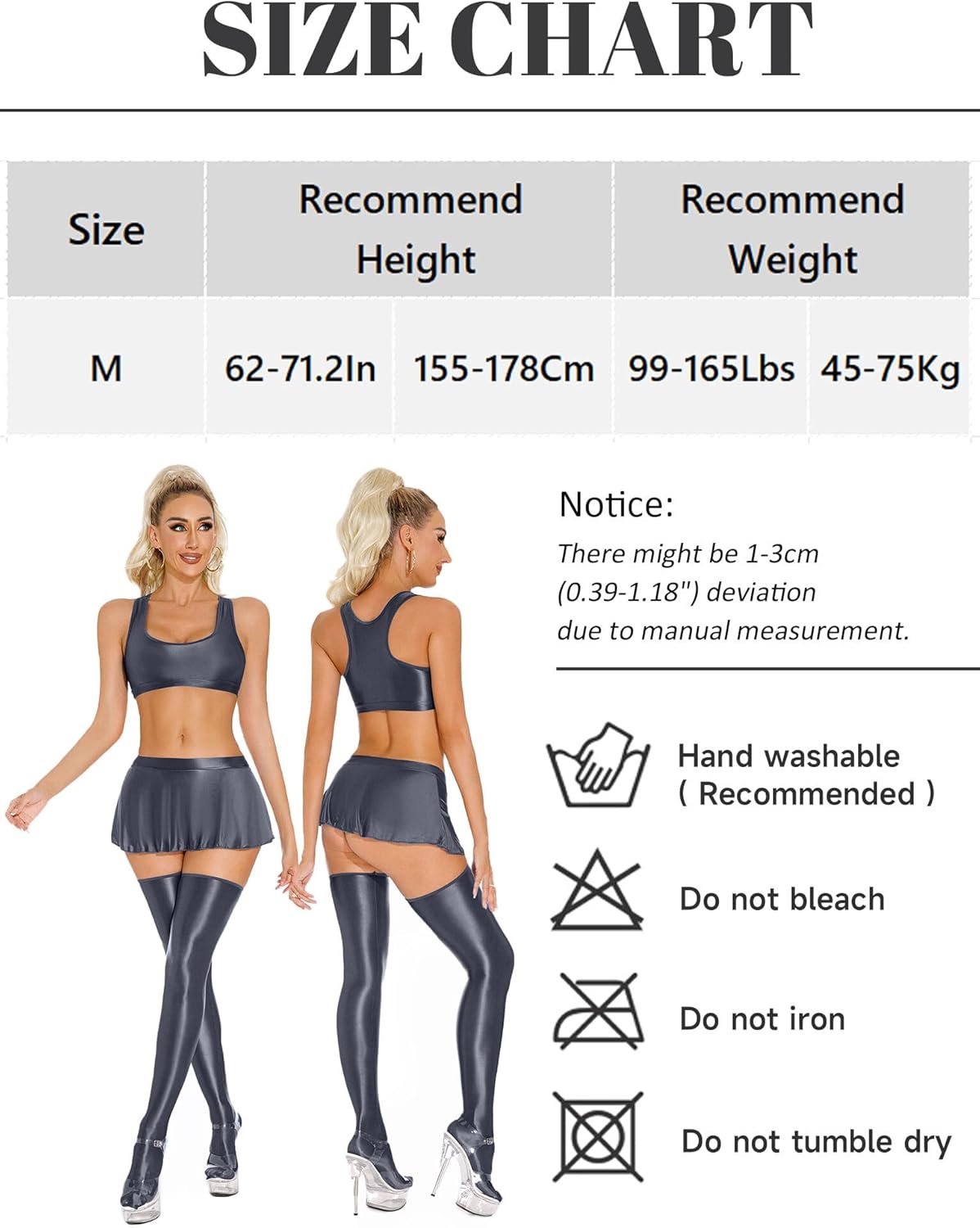 FEOYA Women’s Glossy Bras Oil Shiny Crop Tank Top Merallic Deep U Vest Tops for Club Party Cosplay - Image 2