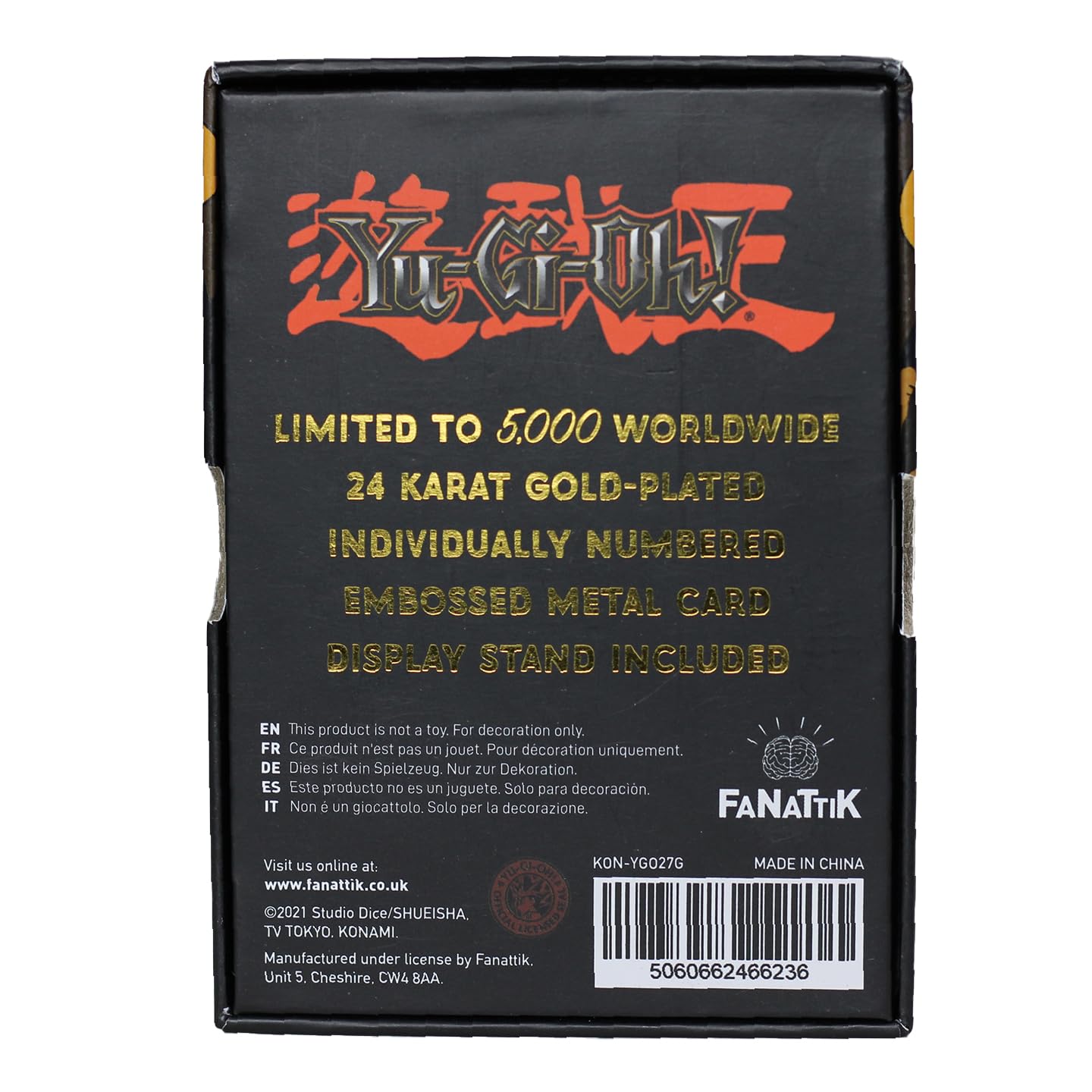 Amazon.co.jp: Fanattik 遊戯王 - 限定版 24K 金メッキ コレクション