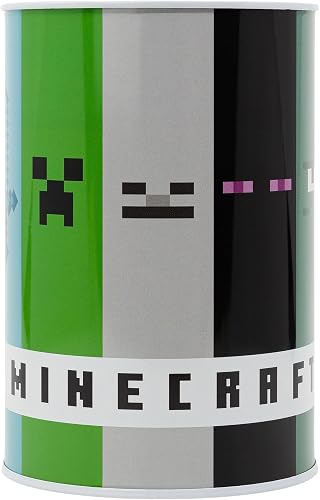 STOR Tirelire Métallique Minecraft - Tirelire Enfant Officielle en Acier - Boîte