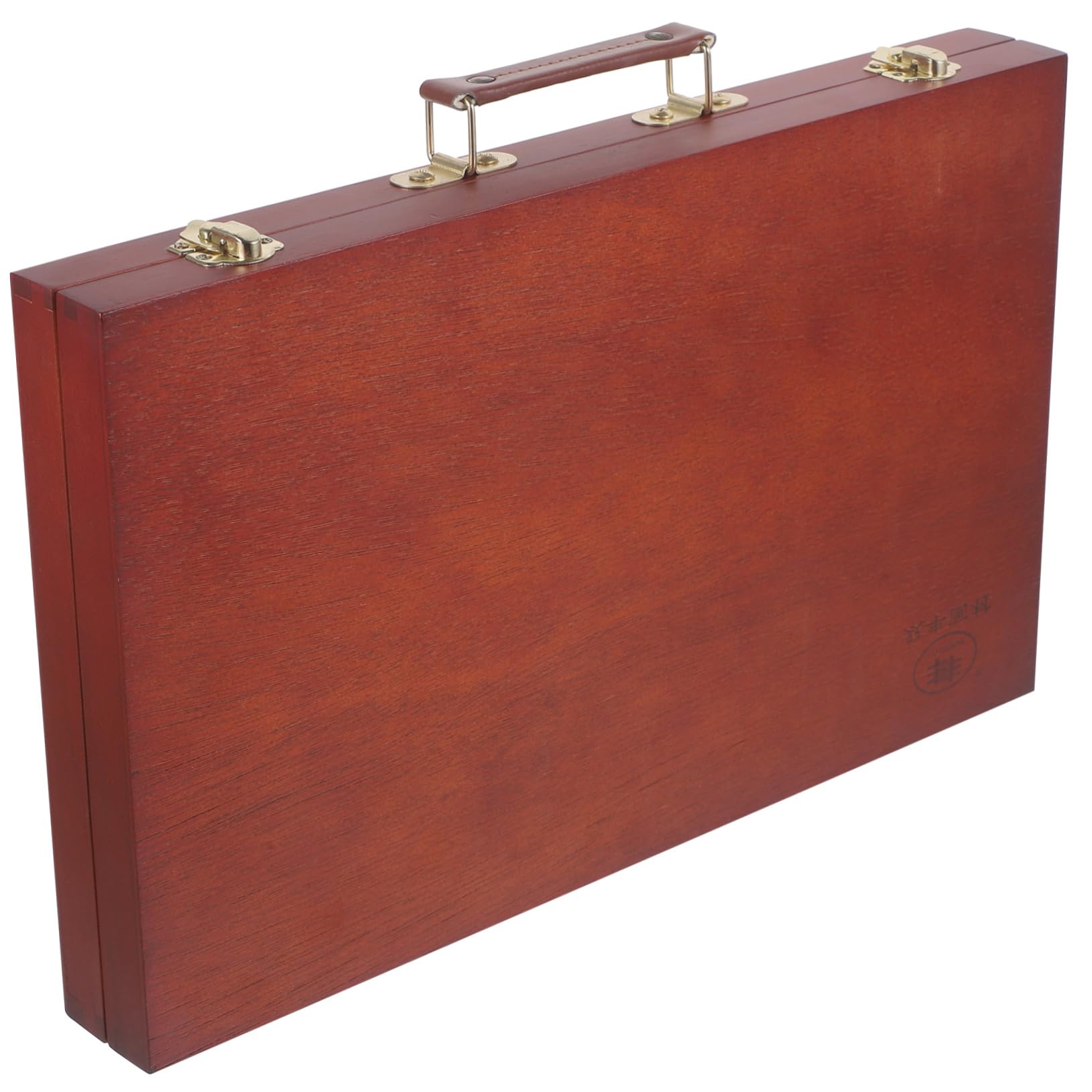 HOODANCOS Art Supplies Storage Organizer Wooden Pencil Box Paint Box Handle Easy to Carry