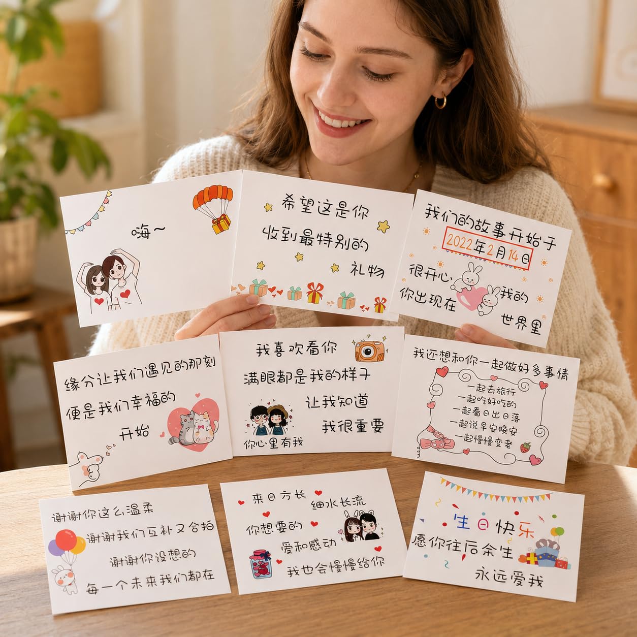 Yunmeryker Geschenkbox mit Deckel, Geschenkverpackung für & Hochzeit, Geschenkkarton mit Grußkarte, Set