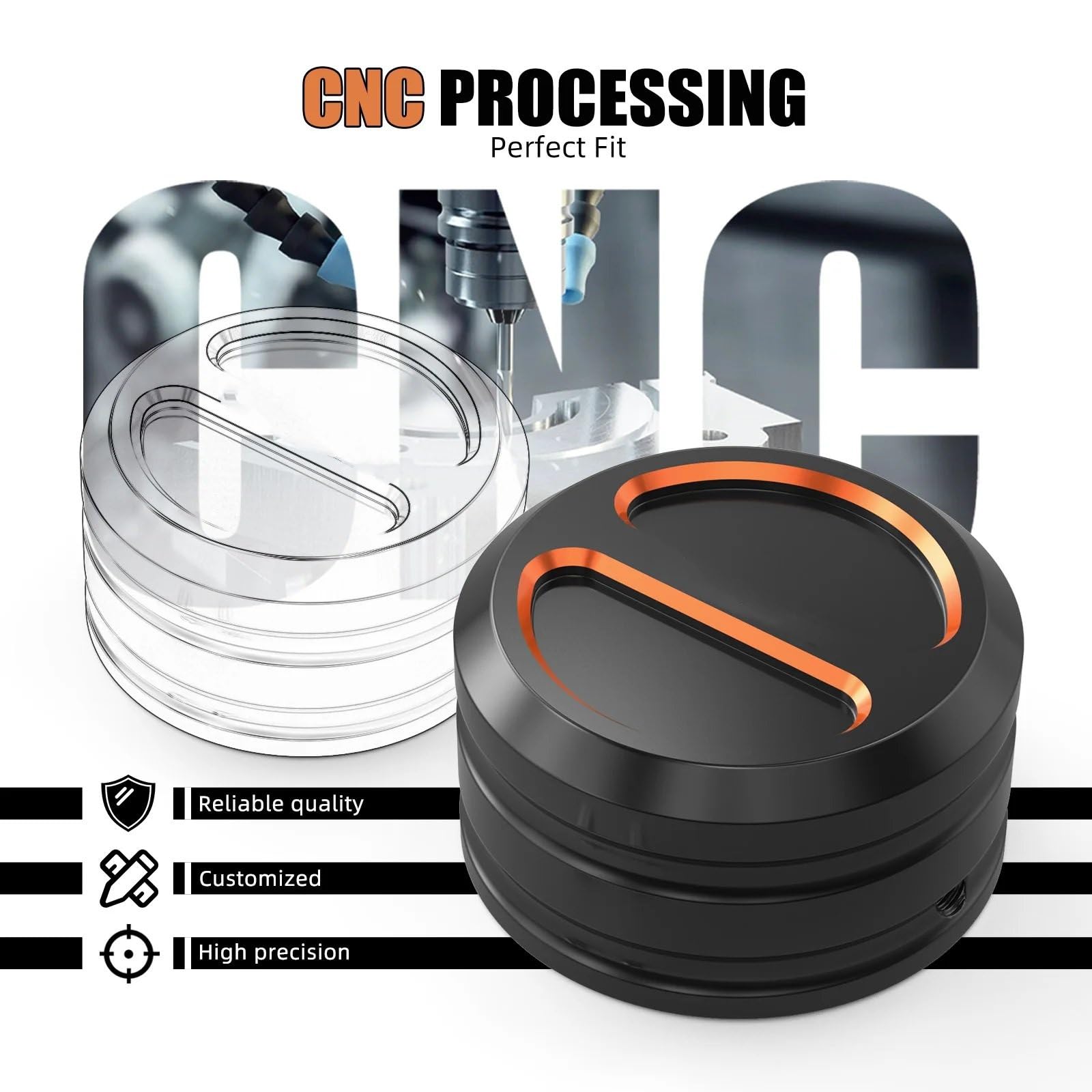 Adatto per coperchio forcella superiore Harley Sportster Iron 883 2014-2020 soffietto forcella(Orange)