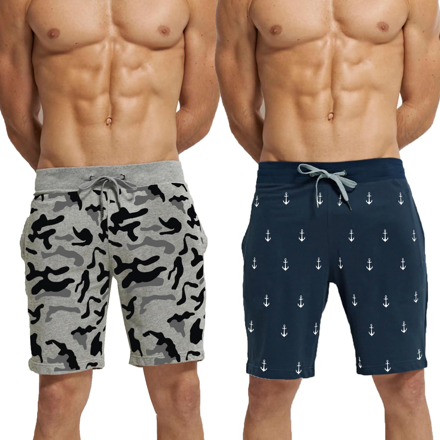 Men's Cotton Regular Shorts - Running, Workout, Yoga, Gym Shorts - Pack of 2-image-17
