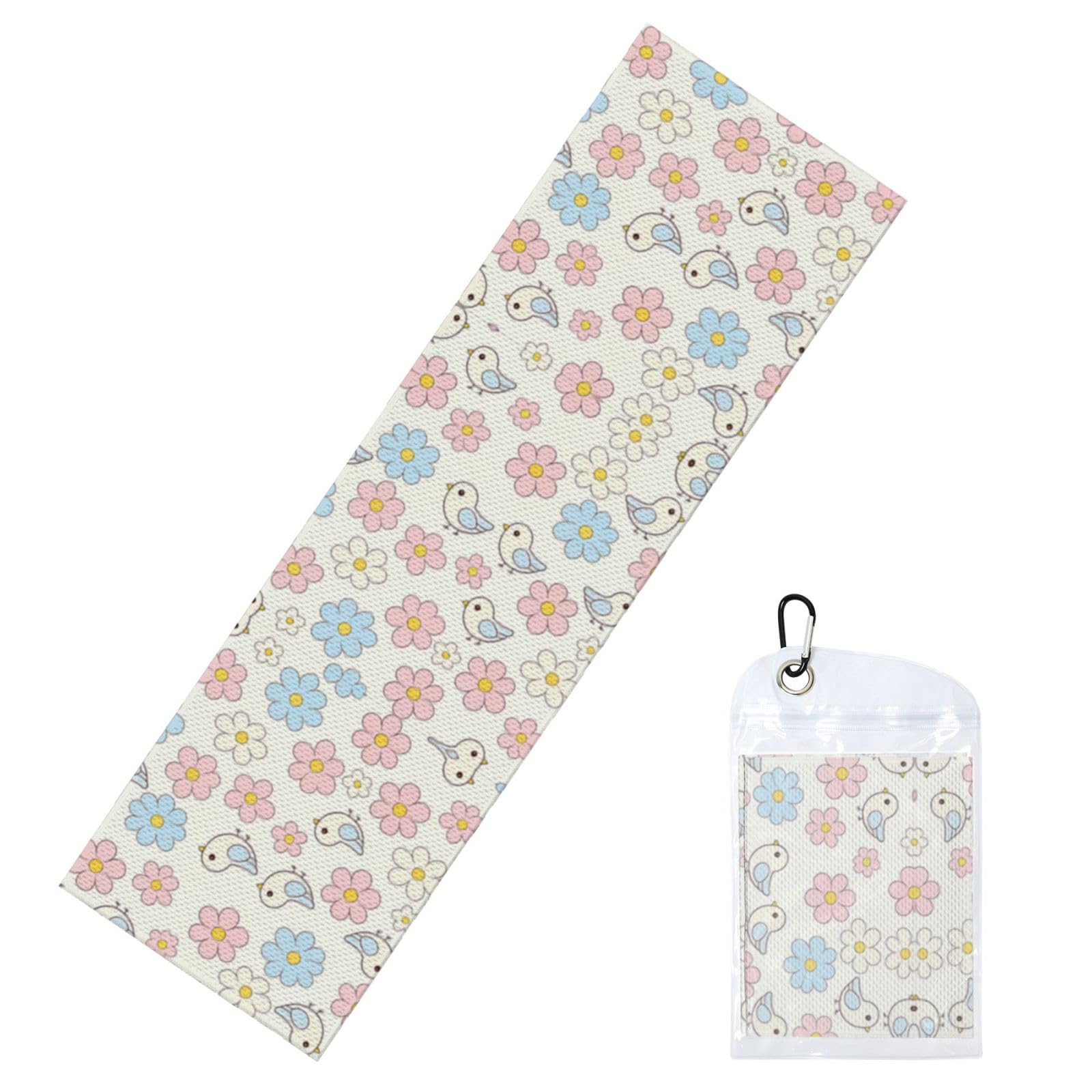 DUYIOKH Spring Birds Print Cooling Towel, Portable Towel for Gym Workout Golf Beach World Cup Sports Hot Weather