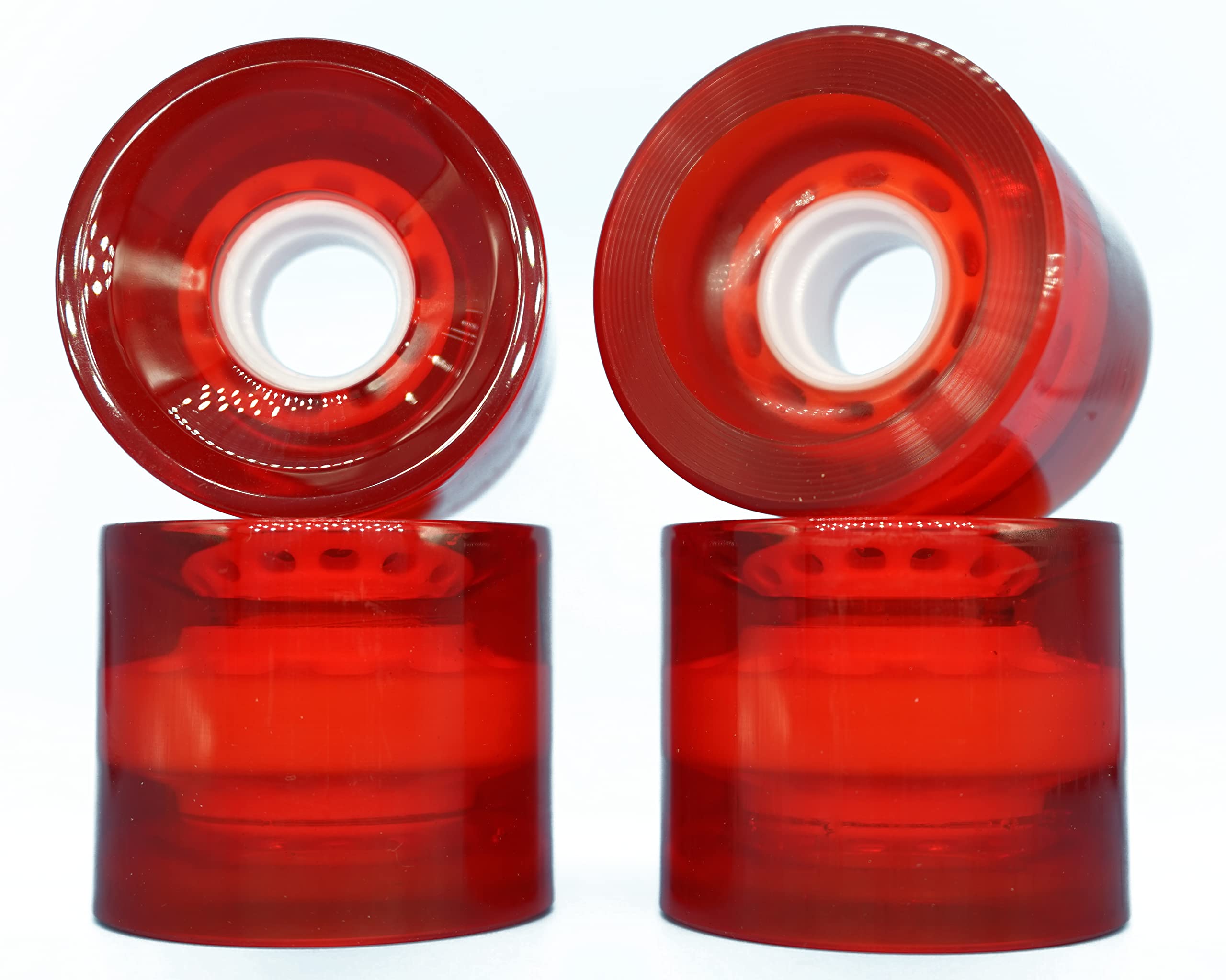 Buy WANLEINTO 4 Pack Red Skateboard Wheels 62mm 82A Longboard Wheels