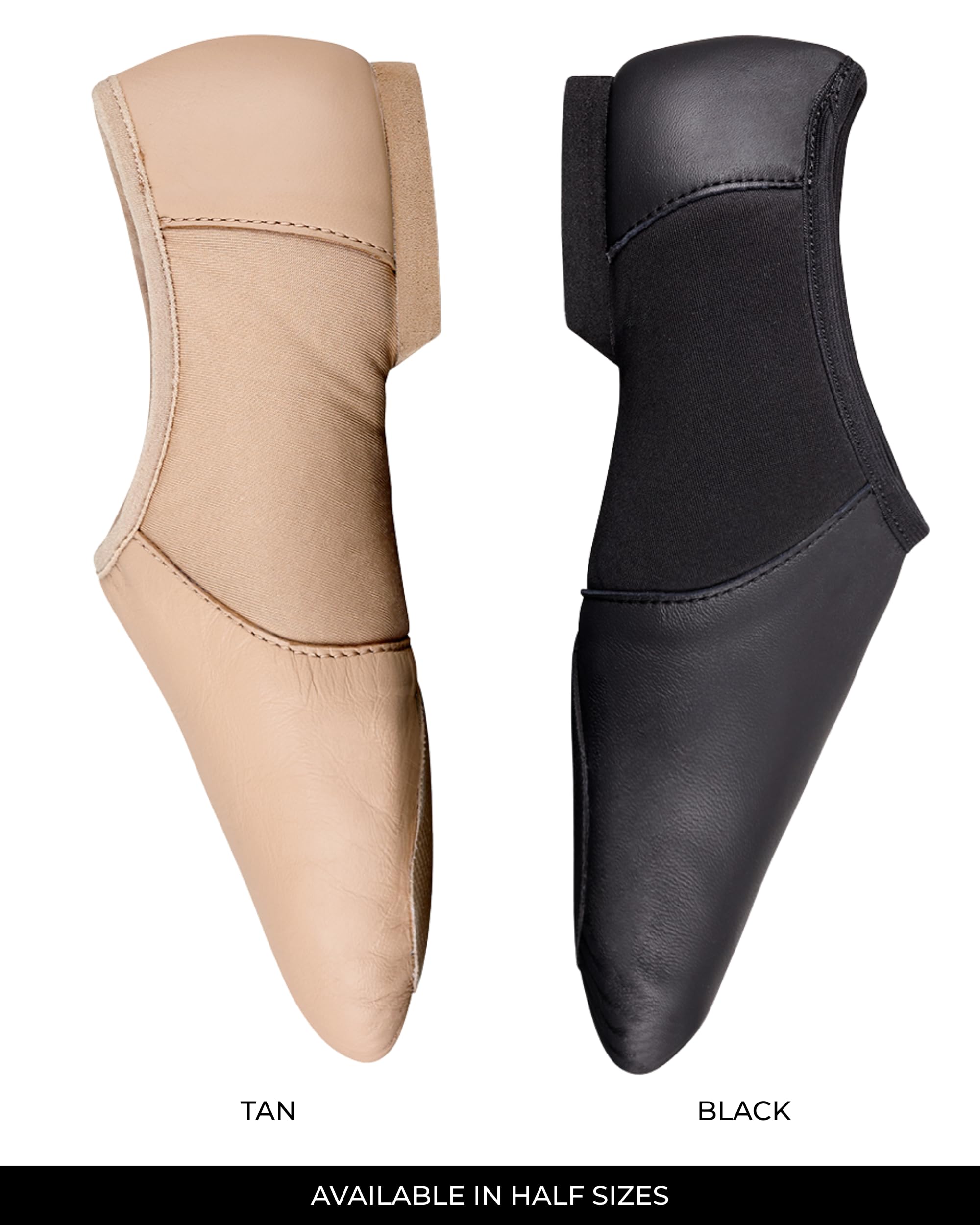Silky Dance AeroFlex - Zapatos de jazz con suela dividida, de piel auténtica, color negro y marrón, tallas para niños y adultos