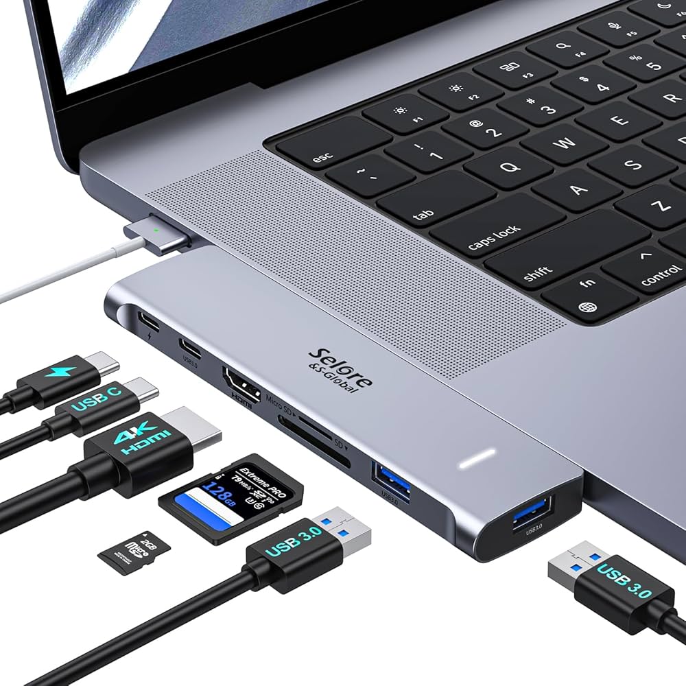 selore&s-global ハブ MacBook Amazon | Selore&S-Global 6-in-1 USB Cハブ HDMIイーサネット