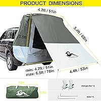 Vista 2 de Carpa Toldo para Auto SUV, UPF 50++ con Bolsa de Almacenamiento Impermeable Portátil, Resistente al Desgarro, Espacio Amplio, Buena Visión