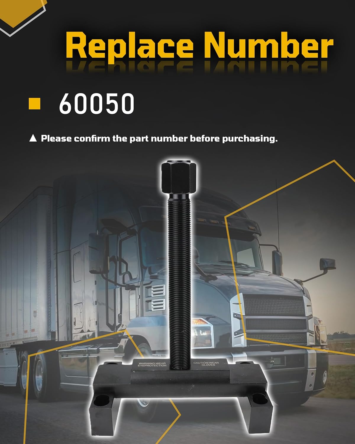 60050 Yoke Puller Tool 10803 Heavy Duty Yoke Removal Tool Kit Semi Truck Tools Compatible with Class 6-8 Transportation Trucks Equipment Semi Trucks