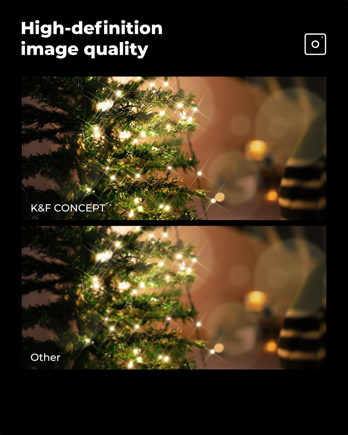 Filtr gwiezdny K&F CONCEPT 58 mm o krótkiej wiązce z 4 punktami szkła HD, specjalny filtr z efektem kamery (Nano-Clear)