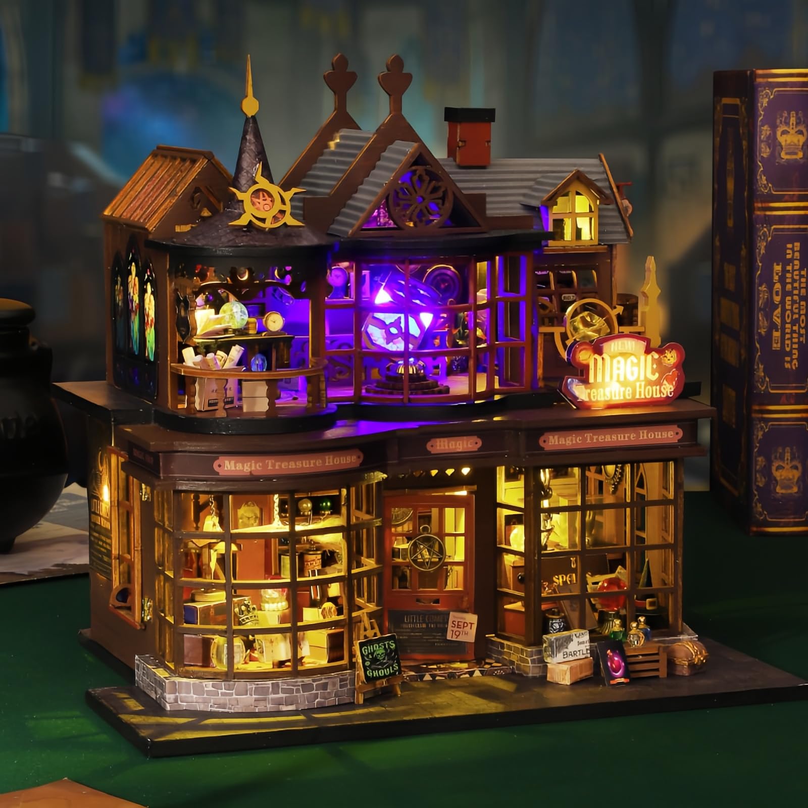 Foyucool Kit de Miniaturas para Adultos, Casa de Muñecas con Muebles, Kit DIY para Adultos, El Regalo Ideal para Navidad o cumpleaños, Sala de Clases — view 57