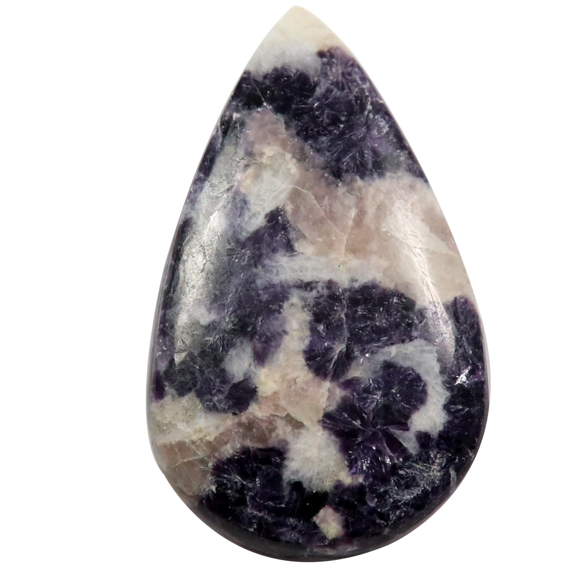 Purple Lepidolite Pear Cabochon Natural Meditation Healing Gemstone 27.8cts QL46-image-42