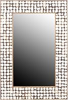 East at Main New Hampton 39.5" Handcrafted Coconut Shell Rectangular Wall Mirror - Coastal Rustic White Decor