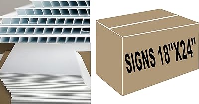 30 Blank Sign White 18 x 24 inch x 4mm Corrugated Plastic Sign Panel, Bundles of 30 Pieces Ship same Day, Premium Quality Corrugated Sign Board (30sign18x24White)