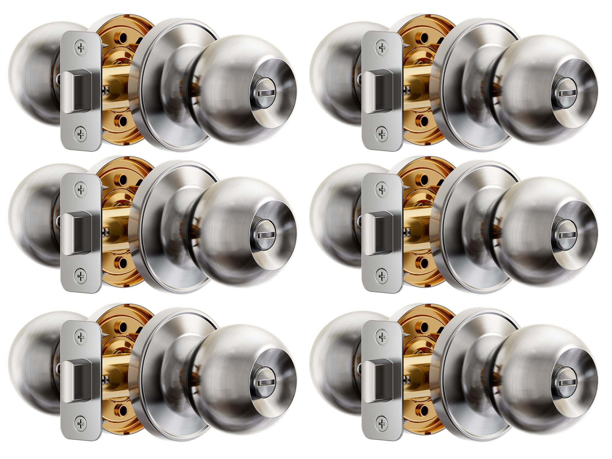 Veise Interior Door Knob 6-Pack