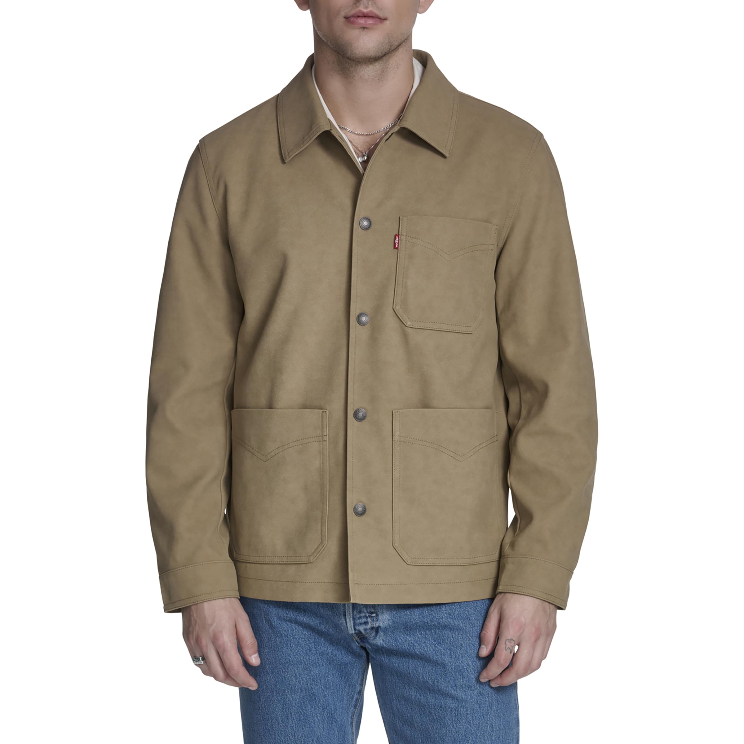 

                                                    Levi's Men's Lightweight Chore Coat, Tan, Large