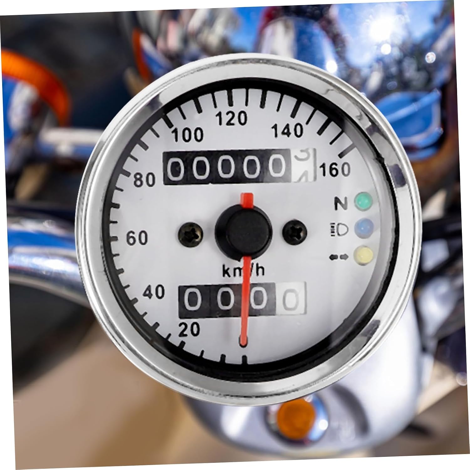 Motorcycle Gauge Dual Led Speedometer Readings Vintage Design for Motorcycle Upgrades Easy Installation and High Reliability