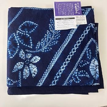 迫力の絞り藍染め布　大 迫力の絞り藍染め布 大