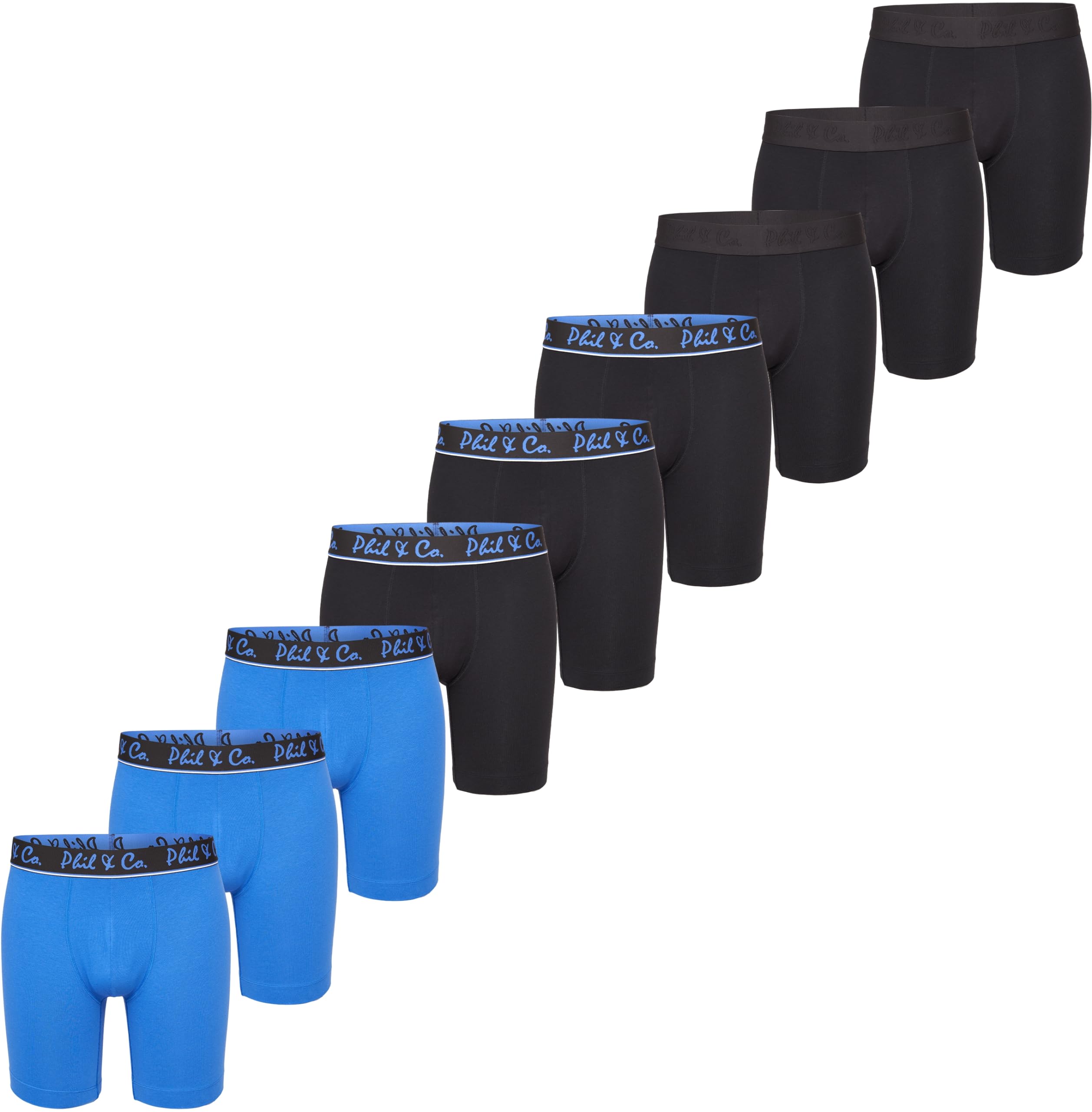 Phil & Co. Berlin Retro longboxer voor heren, set van 3, 6 of 9 stuks