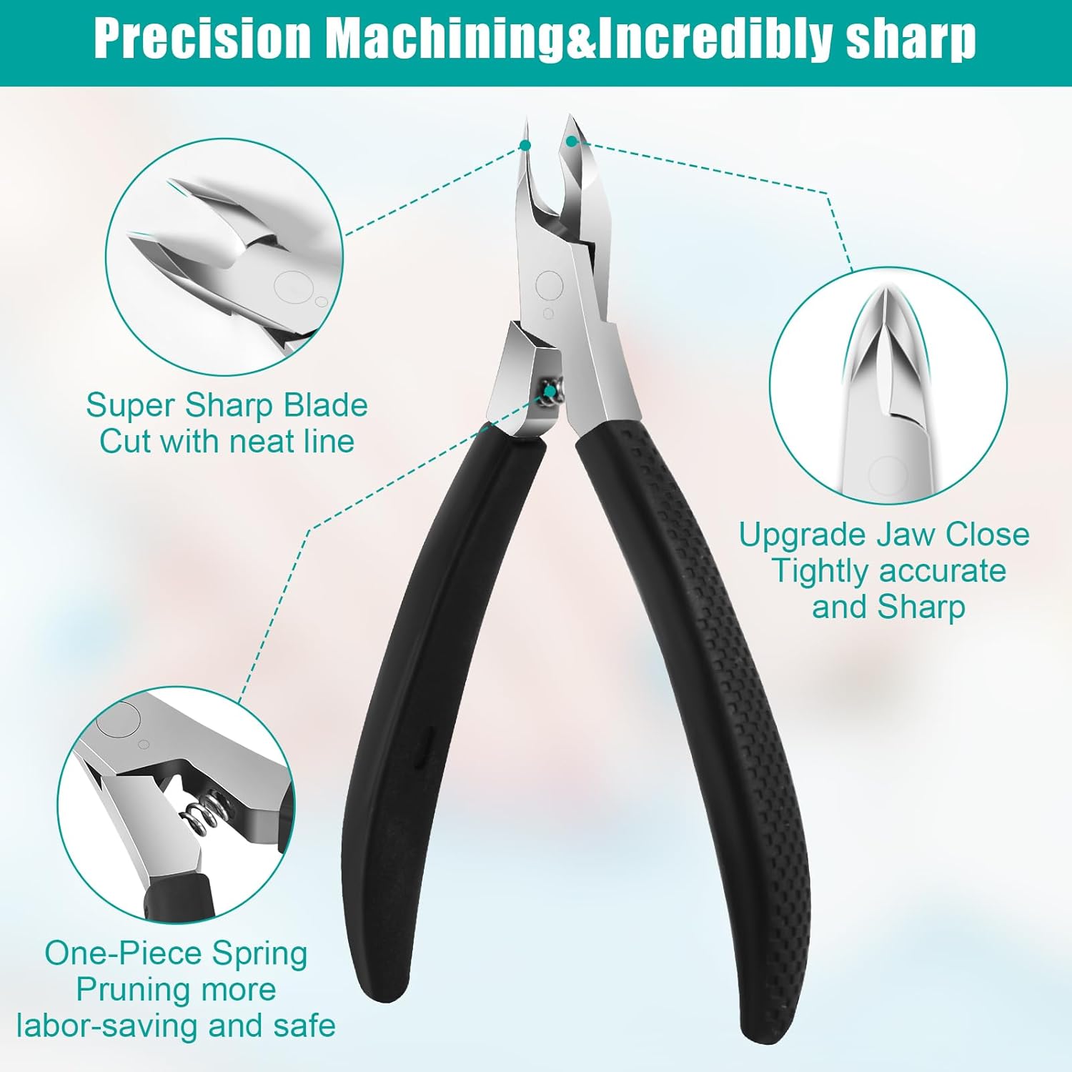 Cuticle Trimmer, 4mm Jaw Extremely , Cuticle Clippers for