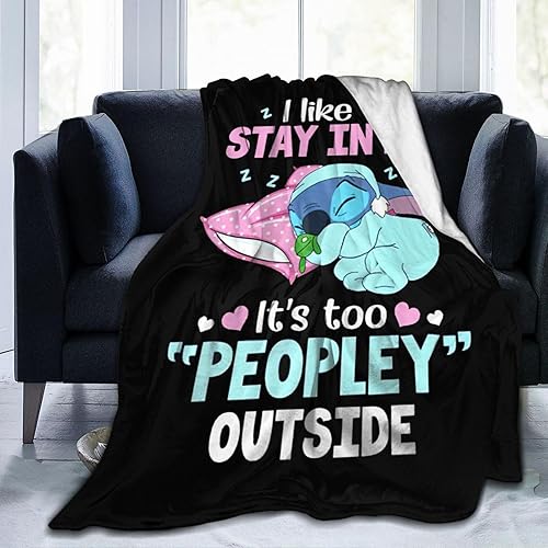 Manta de franela de dibujos animados ultrasuave y cálida, manta ligera y acogedora, regalos de cumpleaños para niños y adultos, 50 x 40 pulgadas