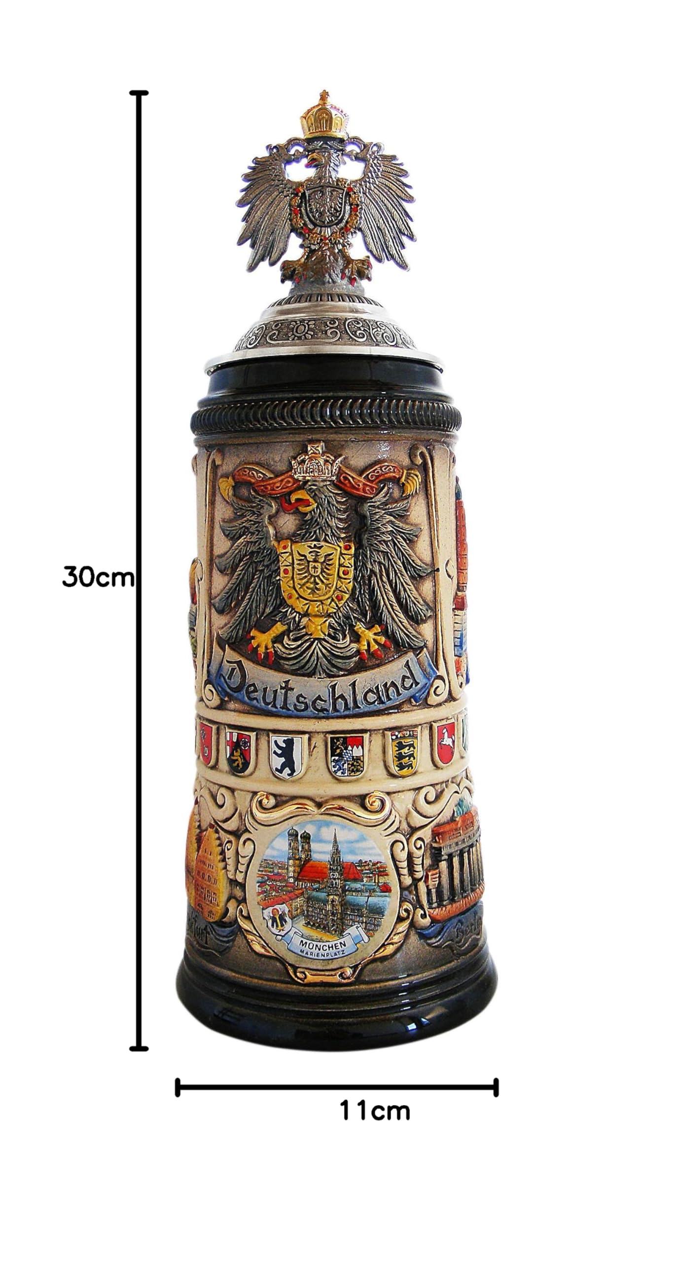 Zöller & Born Bierkrug Städte Seidel 0,75 Liter Bierseidel